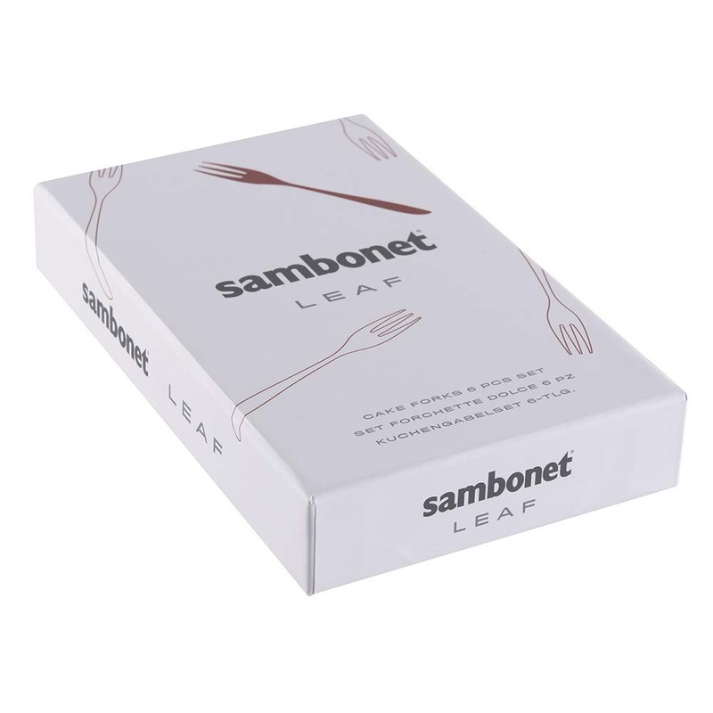 Sambonet Rosenthal Leaf Pastry Forks Set of 6 – Stainless