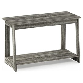 Furinno 18041GYW Beginning TV Stand, French Oak Grey, 15.59 x 35.04 x 21.65 inches