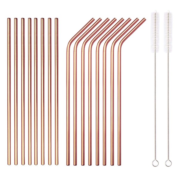 Homquen Pack of 18 Straws (Black/Copper/Gold/Multicoloured/Silver)