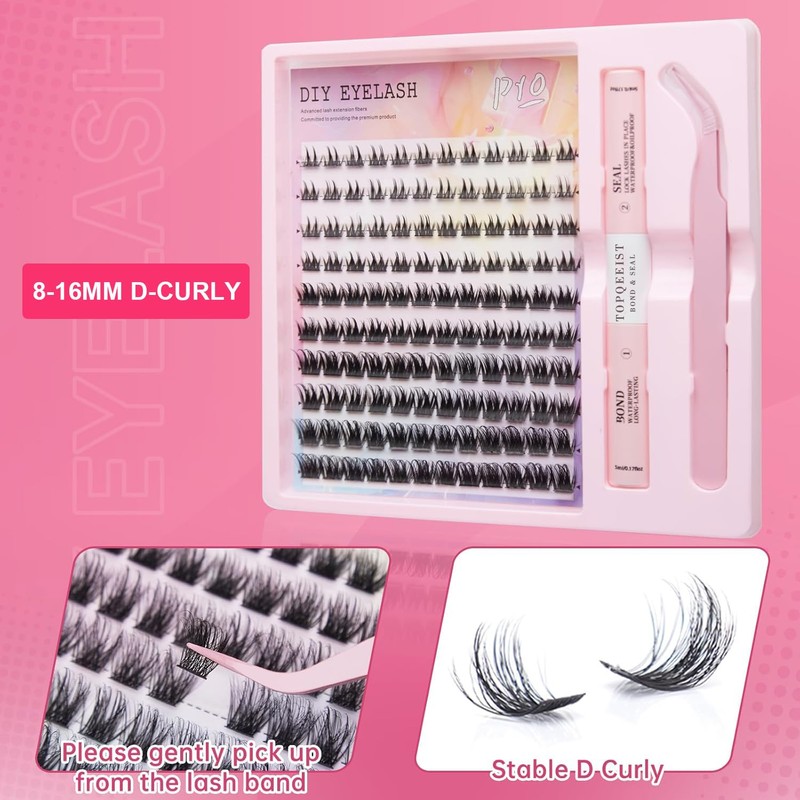 Manga Lash Clusters Kit 8-16mm Thick Volume Lashes Clusters DIY