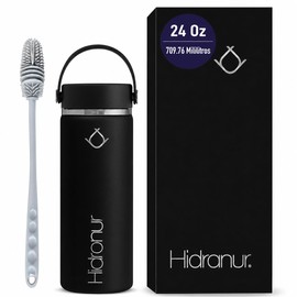 Termo Botella de Agua, Termo de Acero Inoxidable sin BPA, 24 Oz (709.76 ml), Termo Para Cafe, 24 Horas de Agua Caliente y Fria, Tapa Hermética, Ideal 
