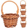 STOBAZA Tiny Baskets Set 5pcs Mini Woven Straw Baskets Home