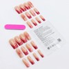 3D Flower Press on Nails Long Square Fake Nails with