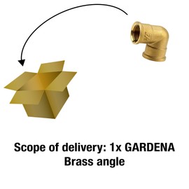 Gardena Brass Elbow with Female Thread: Elbow with 42 mm (G 1 1/4 Inch) Thread, for Changing Direction of Pipes or Hoses (7282-20)