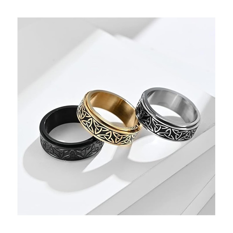 Anxiety ring Knot Spinner Ring for Men Women fidget ring