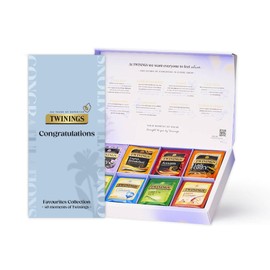 Twinings Favourites Congratulations Collection Gift Box | 40 Tea Bags | 8 Premium Green & Herbal Infusions |Gift Ideas for Women & Men