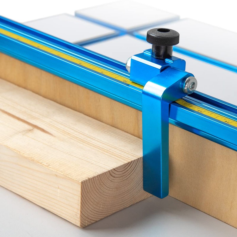 POWERTEC 2-1/4" Fence Flip Stop for Table Saw, Miter Saw,
