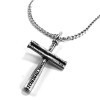 Forgiven Jewelry Baseball Bat Cross Small Necklace Pewter on chain