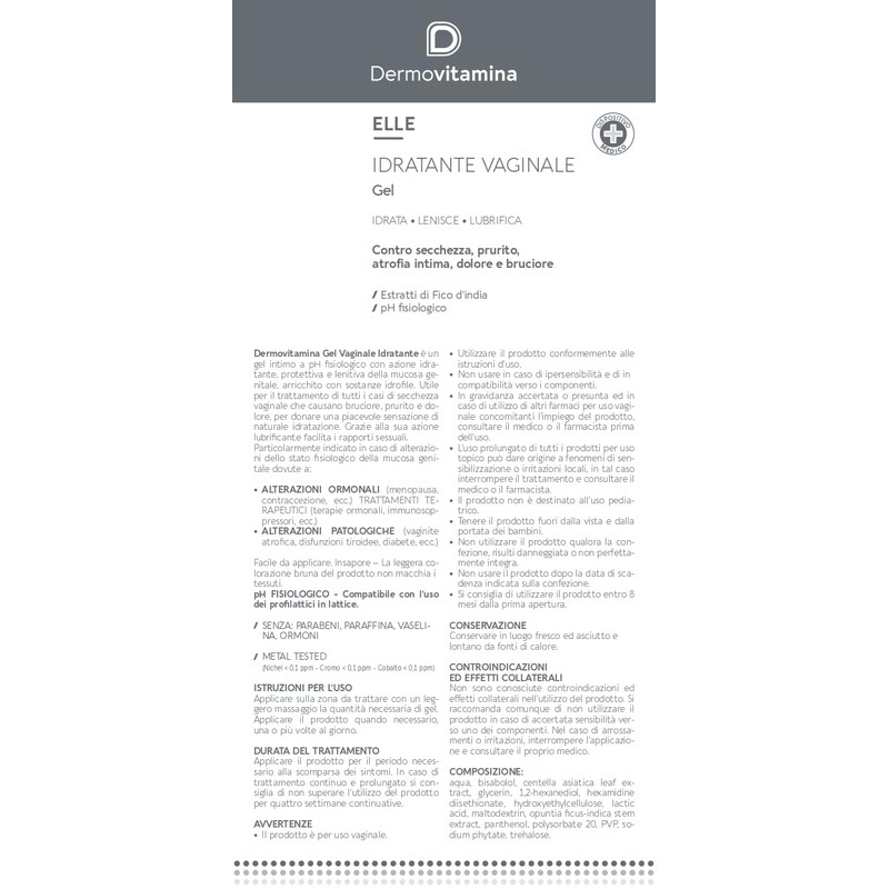 Dermovitamina elle Vaginal Moisturising Gel 40 ml
