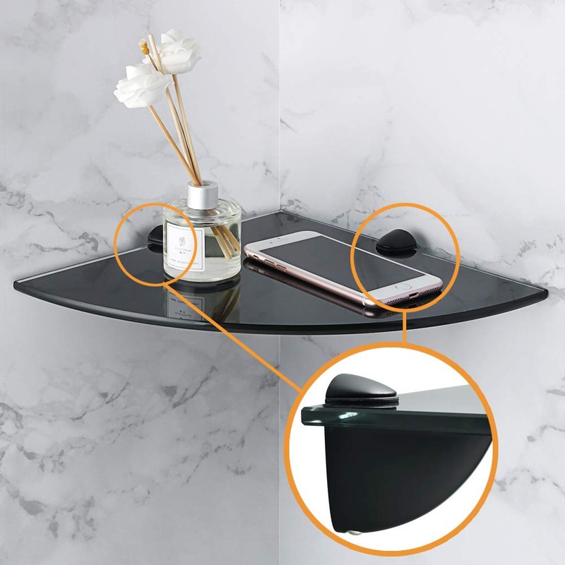 Alise 2 Pcs Adjustable Brackets Board/Glass Floating Shelf Brackets Wall