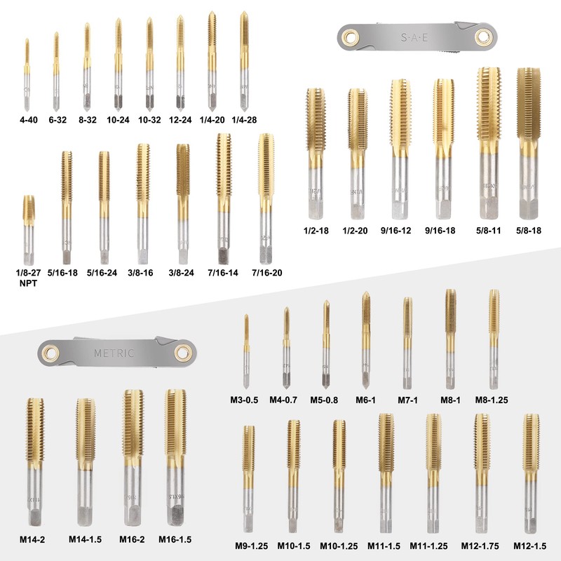 WYNNsky Die and Tap Set in SAE and Metric, Hex
