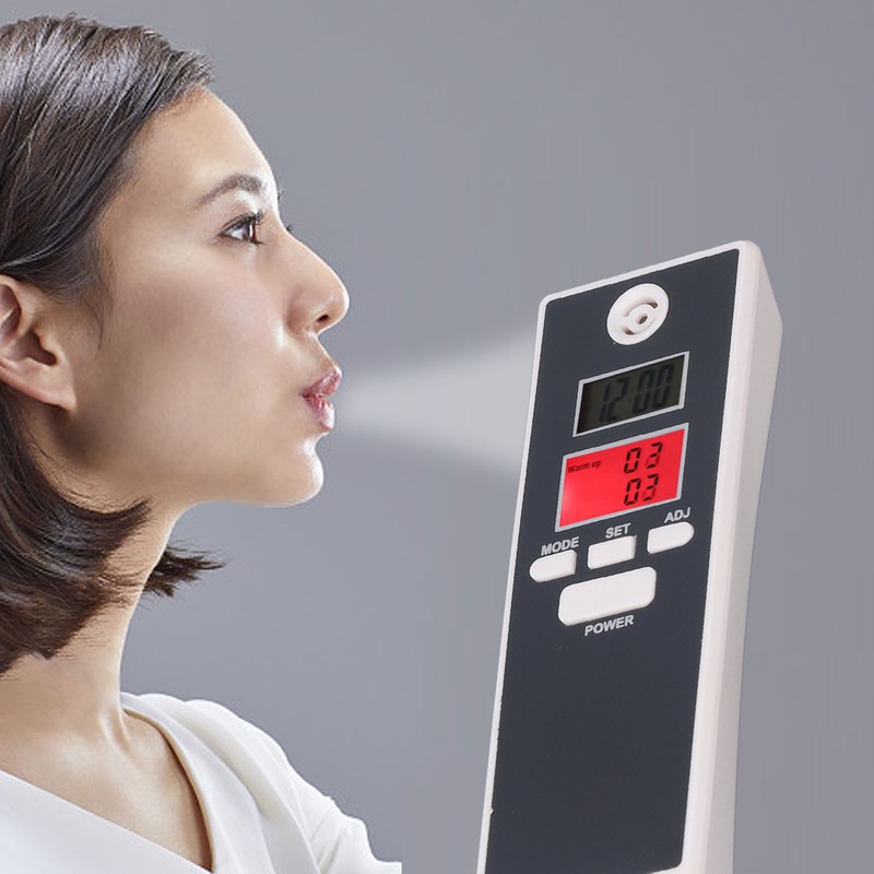 Breath Tester Digital Drunk Meter Dual LCD Display with Audio