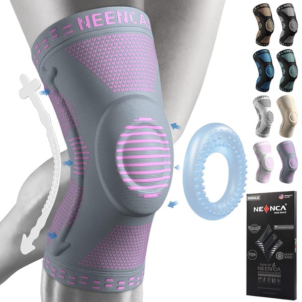 NEENCA Knee Support, Compressed Knee Support with Patella Gel Pads