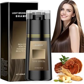 Shampoo Con Tinte 3 In 1, Hair Dye Tinte de Natural Shampoo Instantáneo,Con Ingredientes Naturales Y Suaves, para La Cobertura Del Cabello Y Cubrir Ca