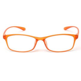 [MIDI ミディ] 老眼鏡 レディース メンズ おしゃれ 1.0 1.5 2.0 2.5 3.0 ブルーライト ブルーライトカット かっこいい お洒落 紫外線カット シニアグラス リーディンググラス パソコン用 スマホ老眼鏡 老眼メガネ オレンジ (M-209,C8,+1.00)