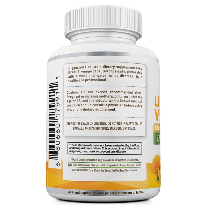 NURTURE ALLEY Liposomal Vitamin C 2100mg- 180 Capsules High Absorption