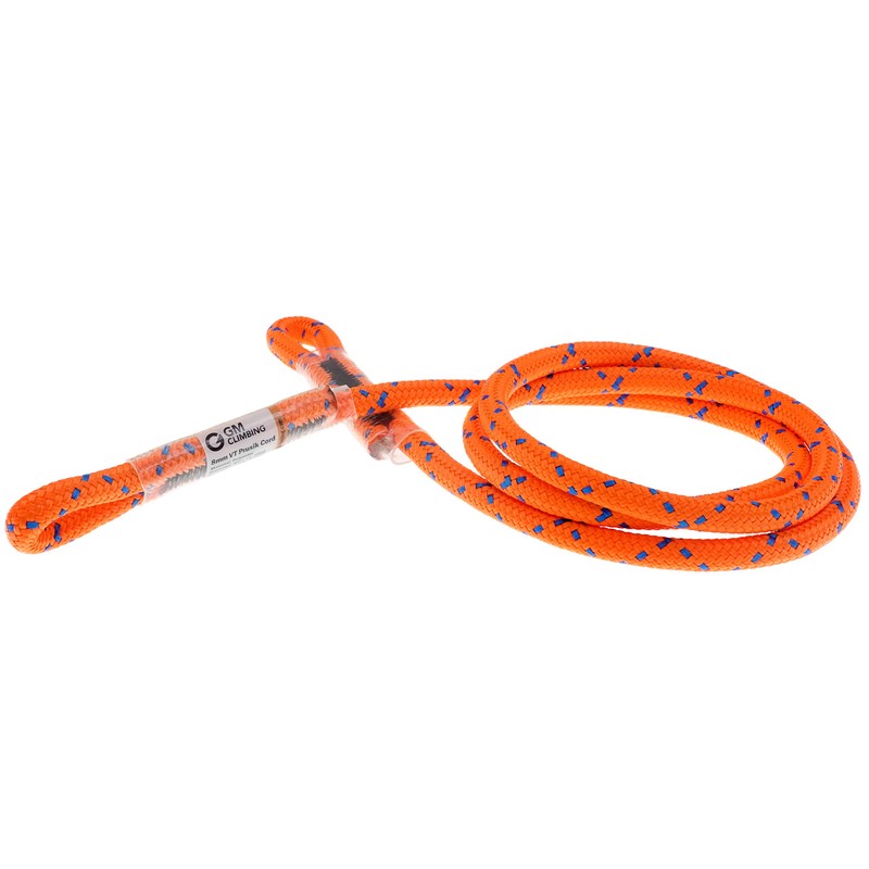 GM CLIMBING 8mm ダブルブレード アイツーアイ プルージックコード 115CM オレンジ