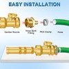 Boltigen 2PCS Heavy Duty Brass Garden Hose Adapter 1/2" PEX