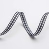 Ribbli Navy and White Gingham Ribbon,100% Polyester Woven Edge,3/8 Inch