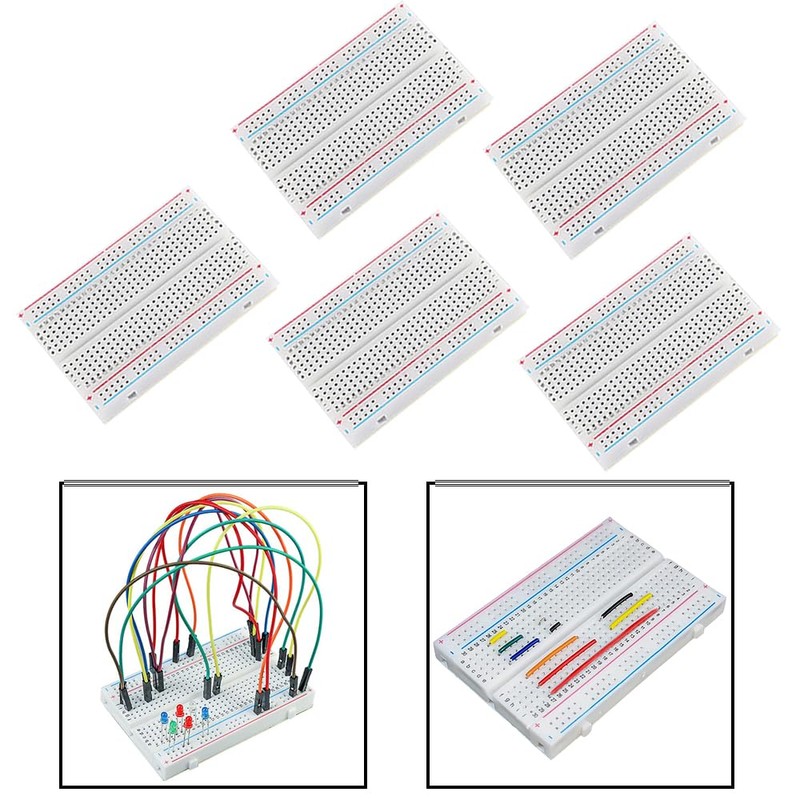 LIANHATA 10pcs Mini Breadboard 400 Holes Breadboard Experiment Board Power
