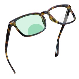 anteojos de lectura bifocales con lentes transparentes, bisagra de primavera, anteojos de bloqueo de luz azul para mujeres/hombres, reducir la fatiga ocular