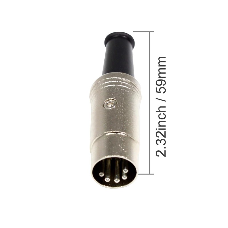 DR. WATCH 2 Pcs of 5 Pin DIN Plug Male