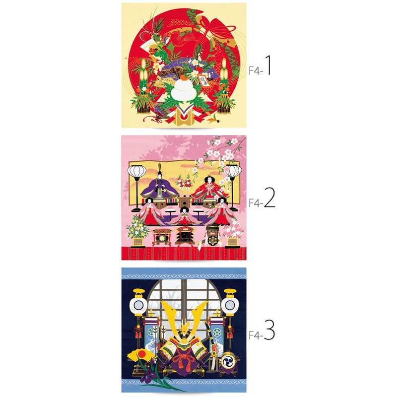 Kyoto Kimono Cafe "Yusoku" Saijiki Small Bath Seasonal Design Tapestry,