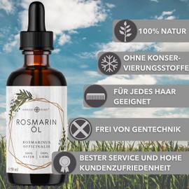 Nordic Pure Rosemary Oil, 50 ml, Stimulates Hair Growth, Hair Oil Against Hair Loss, 100% Natural Rosemary Oil, Rosemary Oil Hair