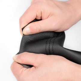 DOTCOM Front Door Armrest Leather Cover Center Console Compatible with 2009 2010 2011 2012 2013 2014 2015 Honda Pilot,Door Panels Armrest Cover Skin Left & Right 2Pcs (Black)