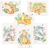 CreativeRobin Cute Africa Baby Animals Poster Set I Nursery Decoration