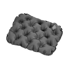 ieron Inflatable Outdoor Cushion - Lightweight Foldable Seat Cushion, Fart Cushion, Chair Cushion for Camping, Picnic and Outdoor Activities, TPU Waterproof, Grey