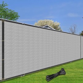 COARBOR 4' x 20' Fence Privacy Screen Heavy Duty Windscreen Fencing Mesh Shade Net Cover for Outdoor Wall Backyard Patio Deck and Porch, Grey
