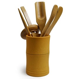 Chadao Bamboo GongFu Tea Tools Tube Spoon, tongs, detong, tea needle funnel (bamboo tube)