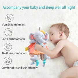 EAQ Baby Comforters baby blanket soft baby toys for Newborn baby girl gift boys best gifts (Elephant)