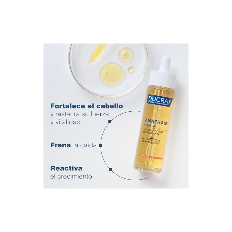 Ducray Creastim Reactiv, Loción Anticaída del Cabello, 60ml