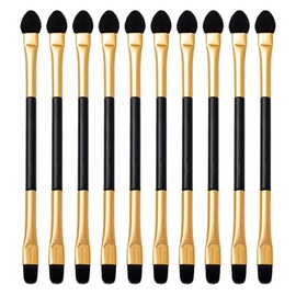 10PCS アイシャドウブラシ 両端アイシャドウアプリケーター ロングハンドル アイアイ