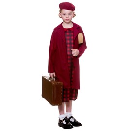 Wicked Costumes Girls WW2 Evacuee Girl Fancy Dress Costume - Large (8-10 Years)