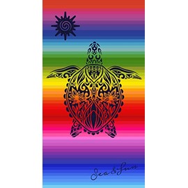 Miracle Home. Microfibre Turtle Towel, 100% Polyester, 75 x 145 cm, 15077