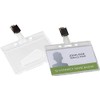 Q-Connect Rigid Credit Card Sized Name Badge Holder and Clip