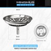 MINISMUS Universal Sink 82mm Strainer Basket Drain Plug Stainless Steel