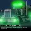 Wodvyss 2Pcs Glass Watermelon Lights, Green LED Side Marker Turn