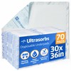Medline Ultrasorbs Drypads with SlipResist Technology, 30" x 36", 70