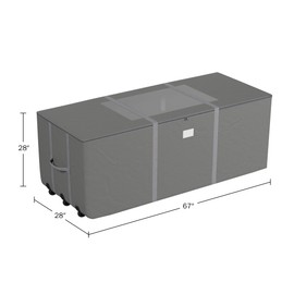 Rolling Storage Bag - 67in Storage Bags with Durable Handles and Wheels for Outdoor Cushion Storage, Clothes Storage, and More by Pure Garden (Gray)