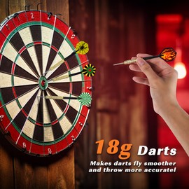 Iridsmole 12 Pcs Steel Tip Darts, Professional Metal Darts 18 Grams, Dart Metal Tip Set with 4 Style PET Flights, 18G Darts Steel Tip Set with Aluminum Shafts, Extra 4 PET Flights and 4 PVC Shafts