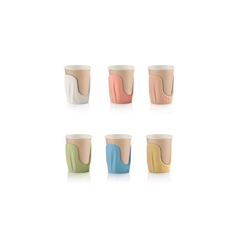 Guzzini Tierra Cup Holders, Multi-Colour, Pack of 6