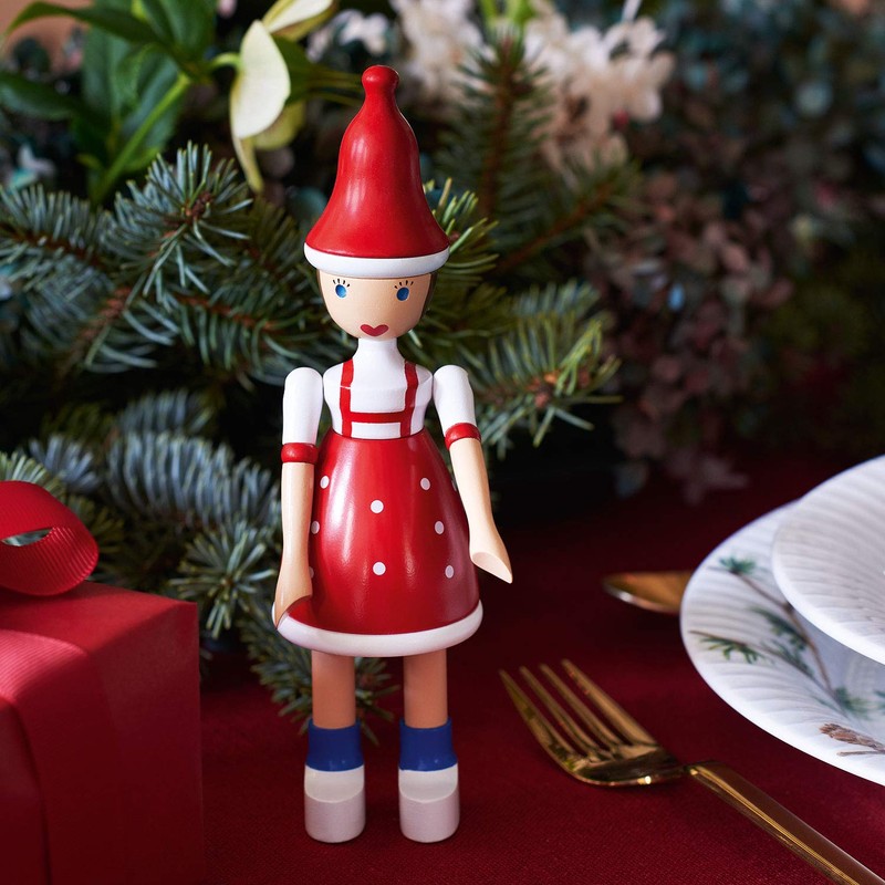 Kay Bojesen Christmas Girl Lise Figures 17.5 cm Wooden Figures,