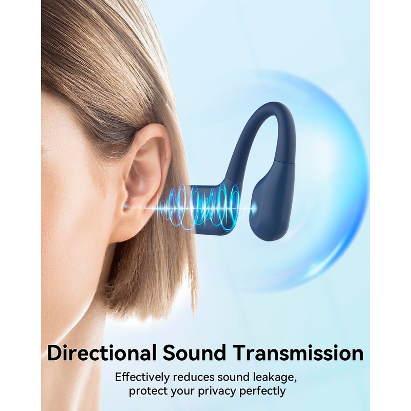MONODEAL Bone Sound Headphones Bluetooth 5.4, IP68 Waterproof Headphones Float