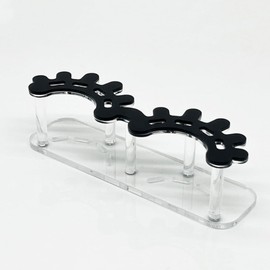 LIXIMMAZN 8 Holes Tweezers Holder, Acrylic Eyelash Extensions Supplies Organizer, Cosmetic Beauty Tweezers Display (Black)