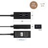 Sanwa Direct 700-TAP053-2BK Power Strip, 3 Outlets, 6.6 ft (2