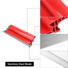 QWORK Skimming Blade, 16 Inch/40 CM Stainless Steel Drywall Smoothing Spatula for Drywall/Plaster/Wallboard